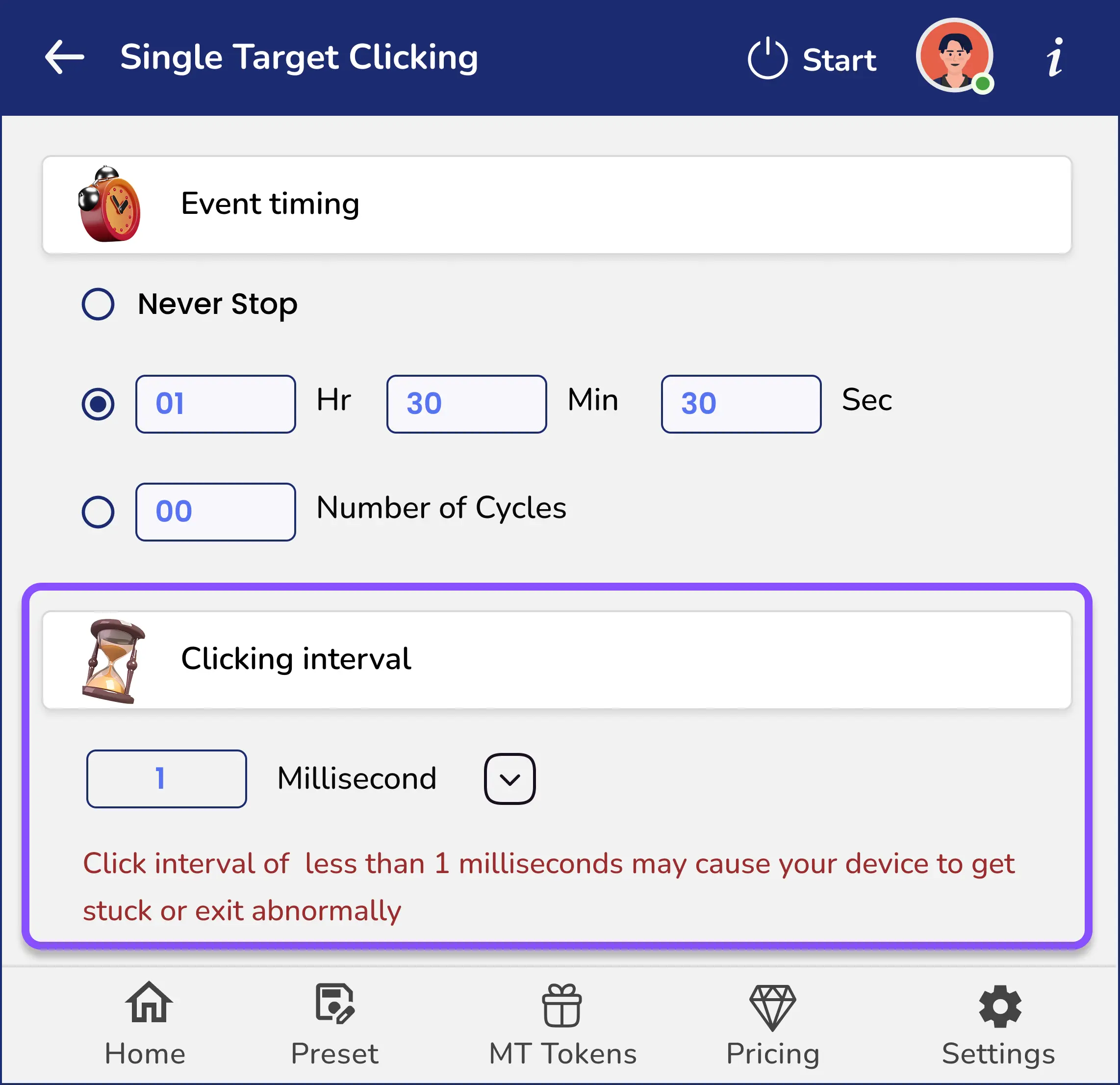 Step 2: Select Time Interval